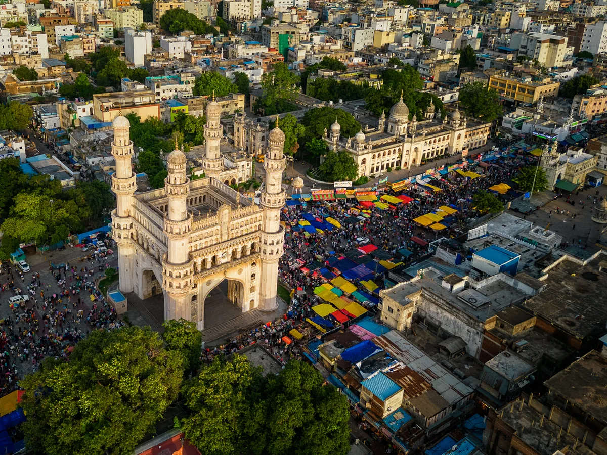 The Charminar monument in Hyderabad